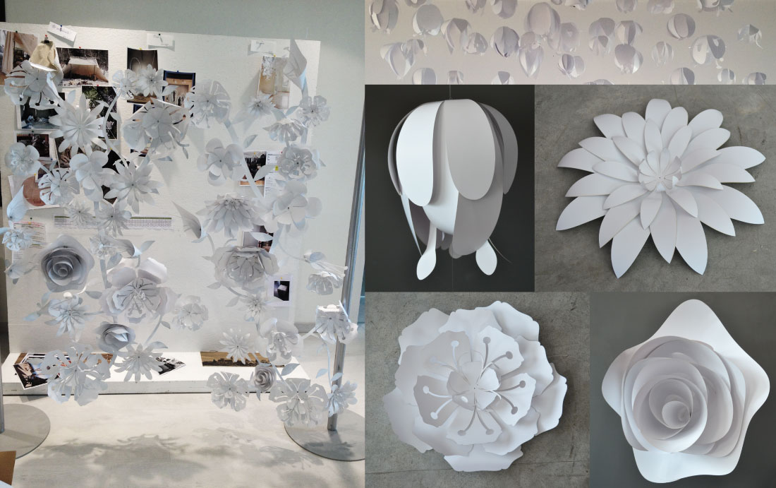 mazzocchiciani mazzocchi ciani vetrina vetrine brunello cucinelli pure spring paper flowers scenography